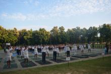 शाहजहाँपुर कैंटोमेंट ब्रिगेड में आवा के तत्वावधान योग भारती द्वारा योग शिविर 