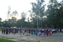 शाहजहाँपुर कैंटोमेंट ब्रिगेड में आवा के तत्वावधान योग भारती द्वारा योग शिविर 