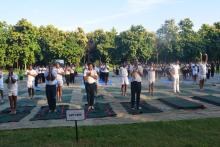 शाहजहाँपुर कैंटोमेंट ब्रिगेड में आवा के तत्वावधान योग भारती द्वारा योग शिविर 